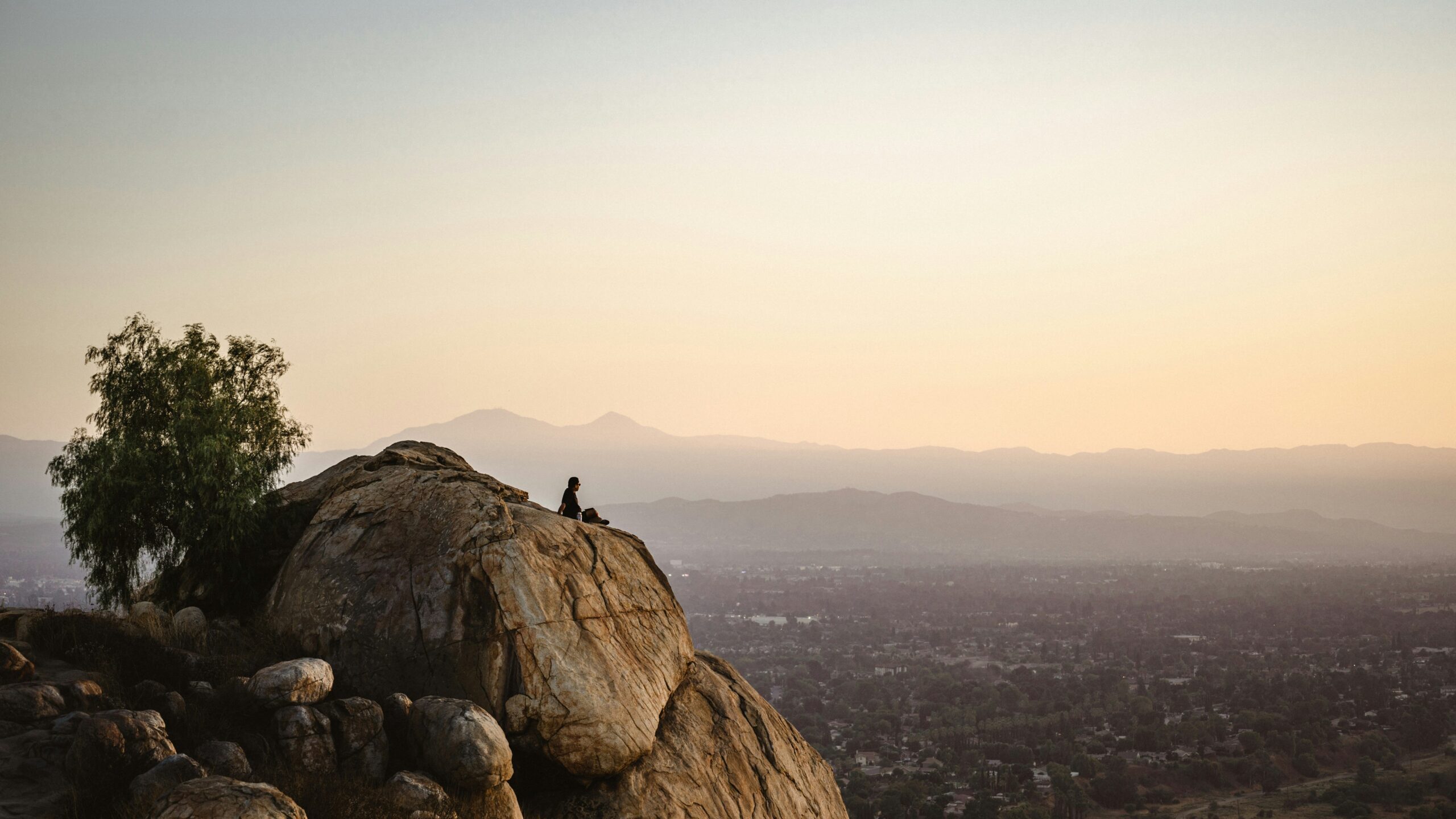 looking out onto riverside on top of mount rubidoux